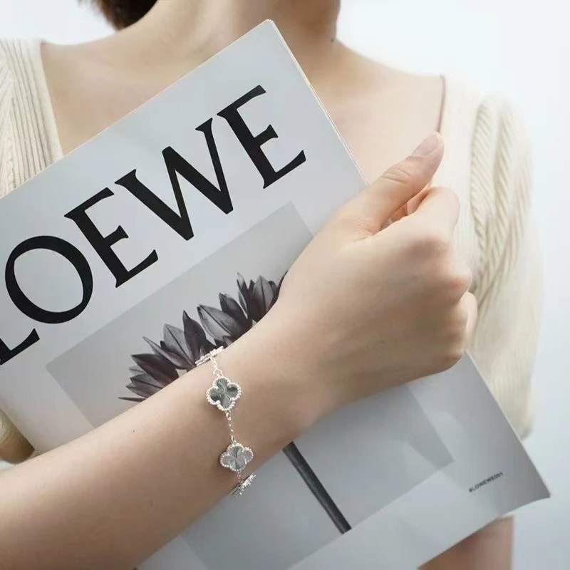 足银高颜值气质五花手链065