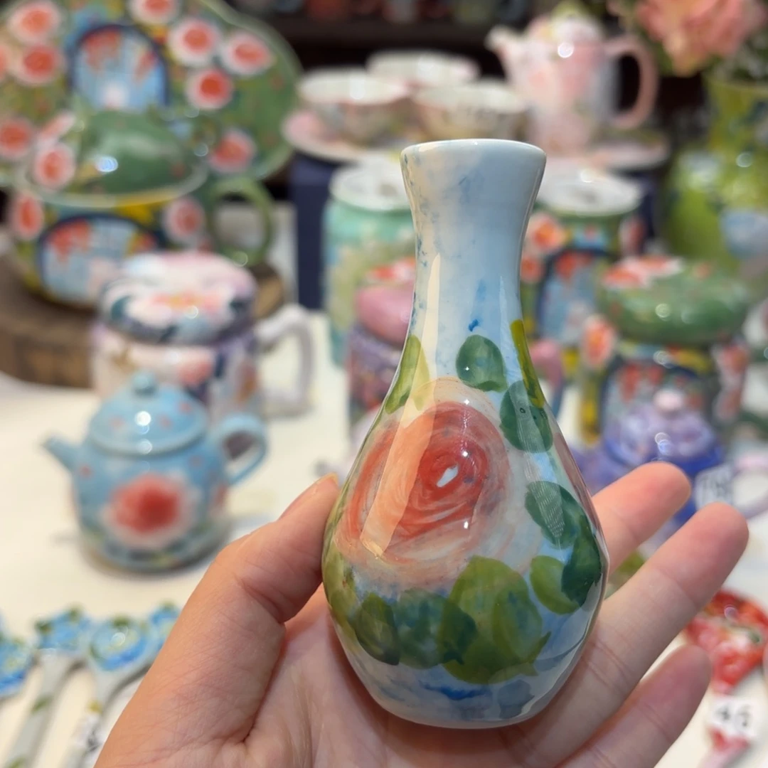 景德镇手绘高温釉下彩陶瓷茶具