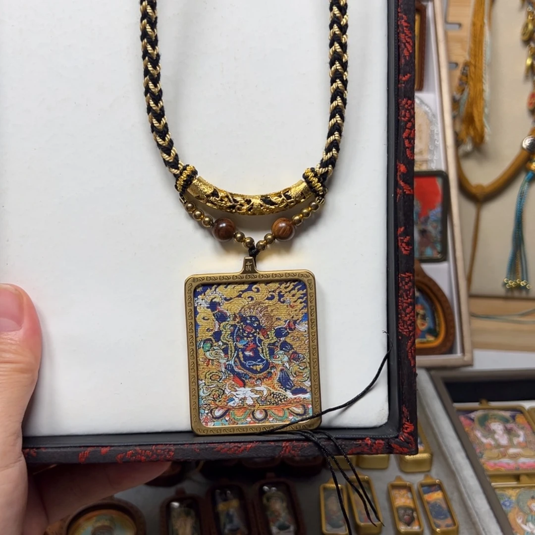 吊坠大黑天单面钛钢