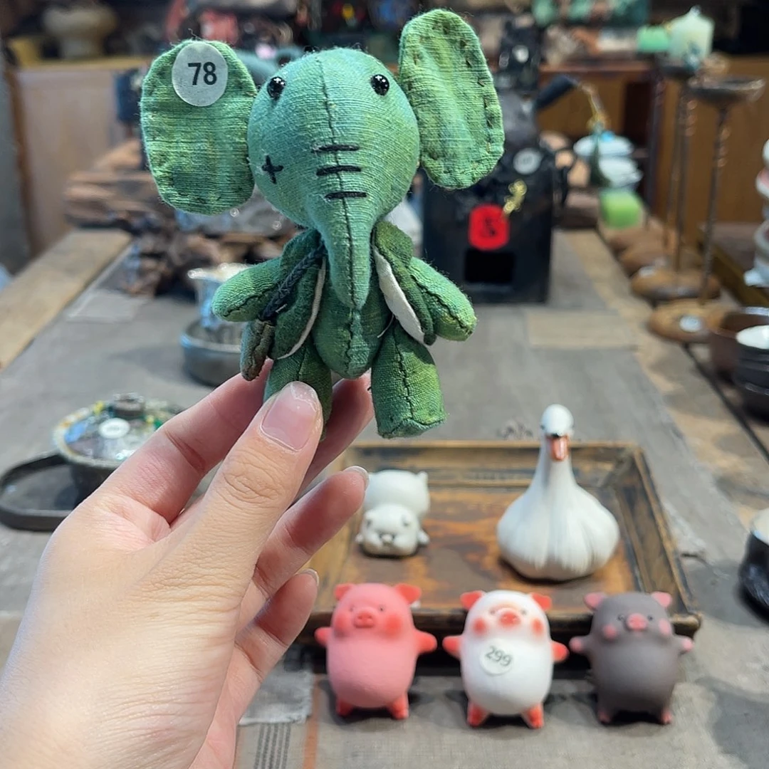紫砂手工制作 如意大象