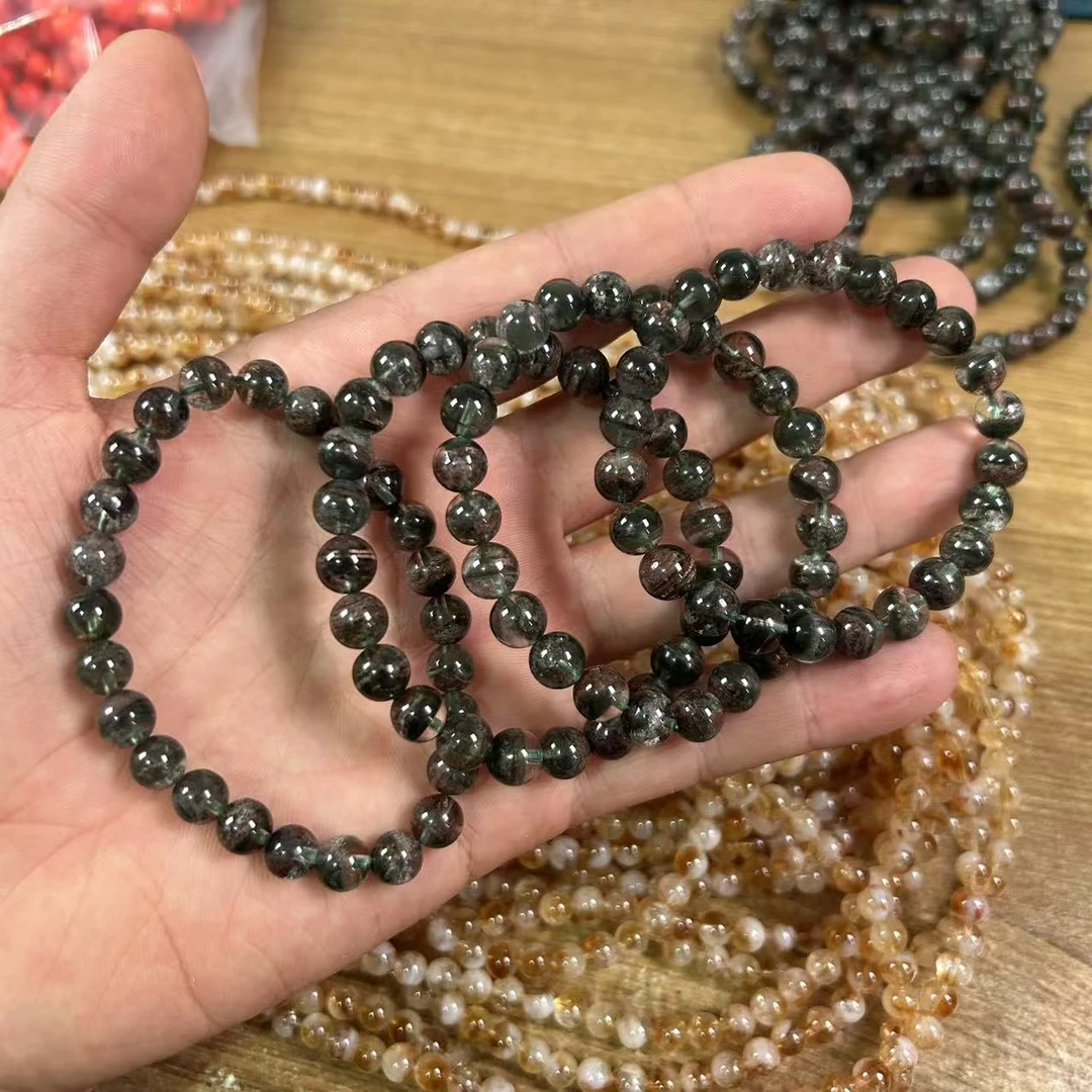 经典红绿幽灵水晶单圈内景分明单圈素圈手串多样性发其一
