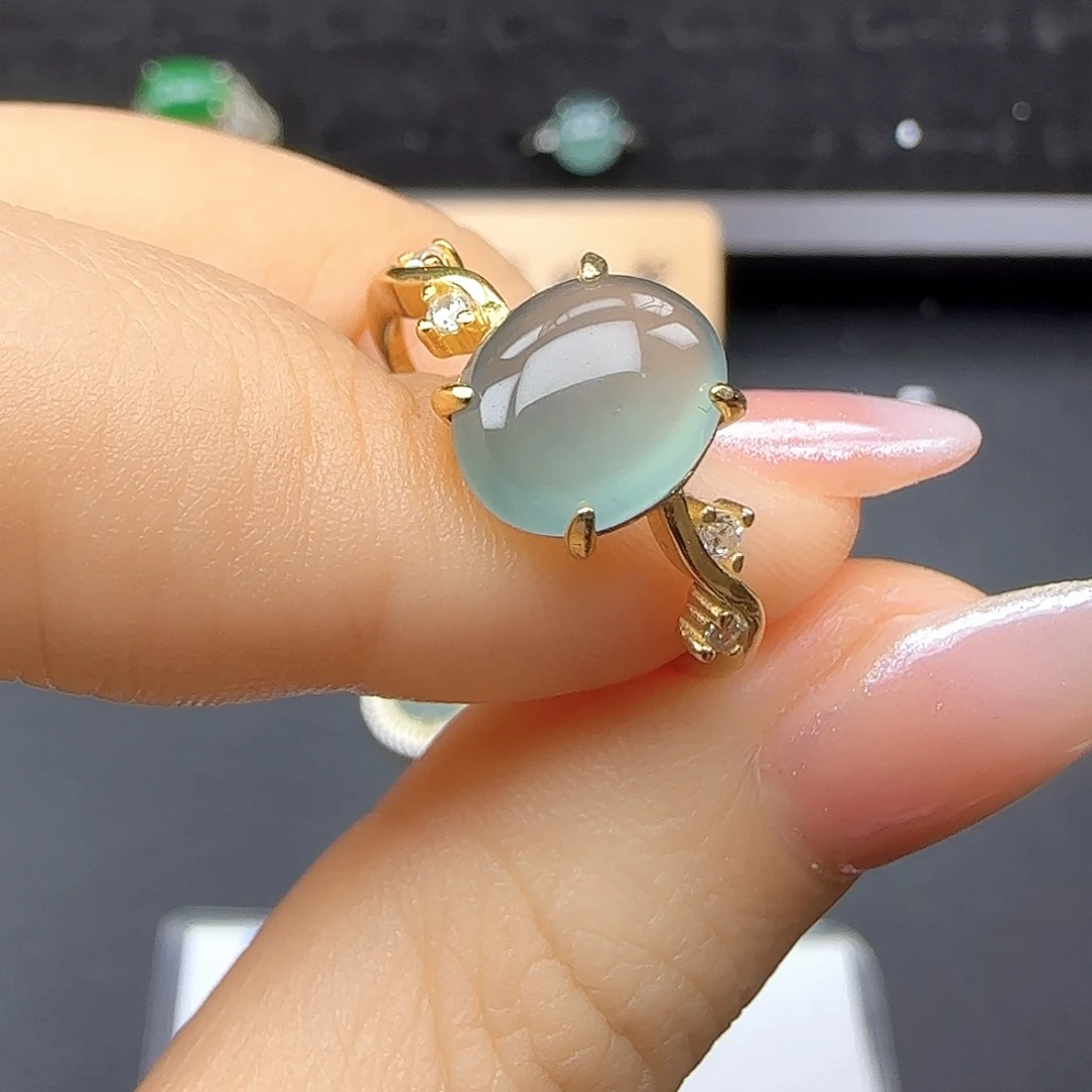 银S925镶嵌戒指翡翠