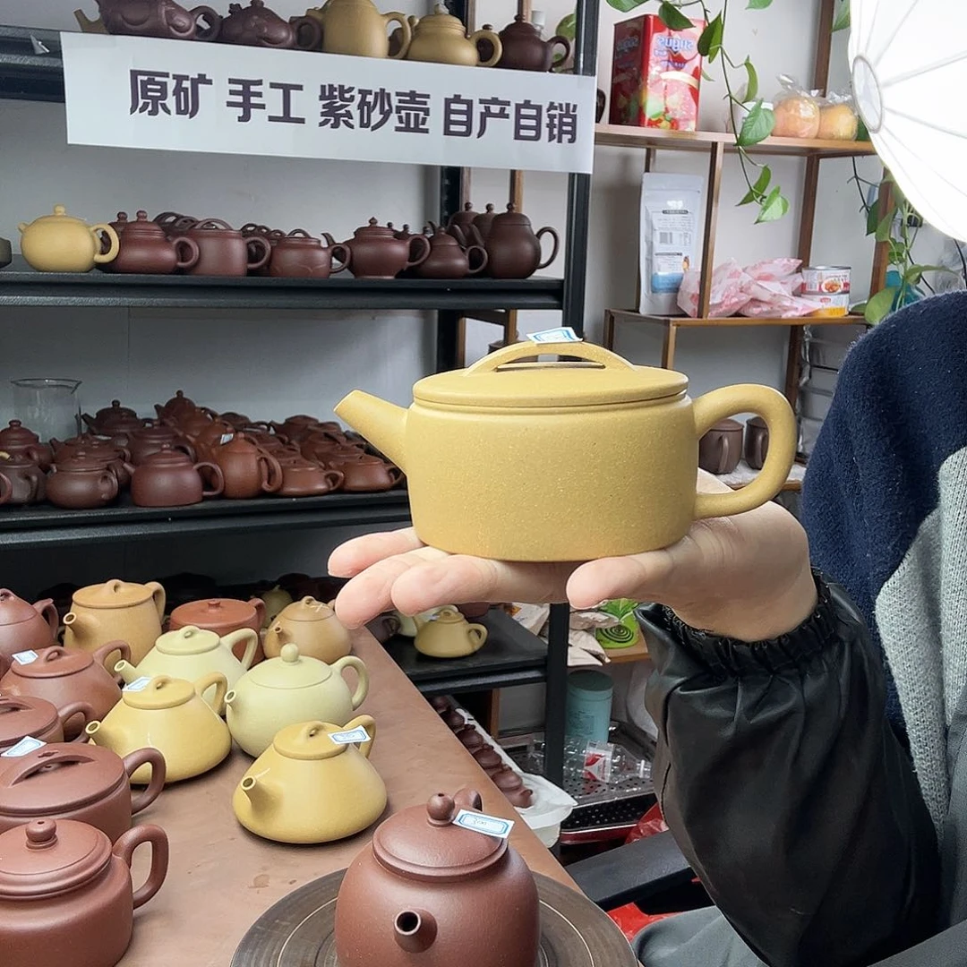 紫砂茶壶黄金段汉瓦壶