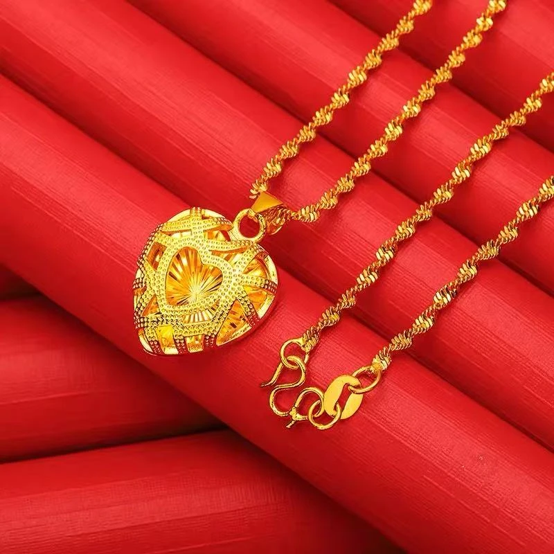 【伊一严选】黄金足金999百搭时尚爱心吊坠【赠礼盒】