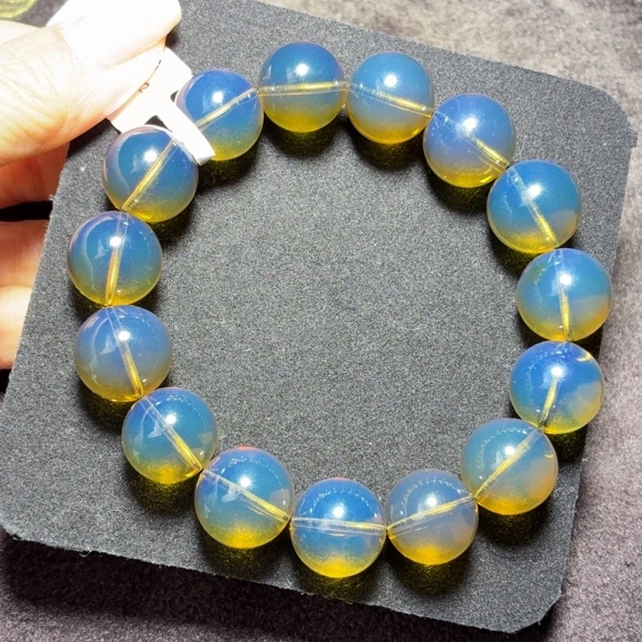 琥珀未镶嵌珠宝奇石14.5+mm老矿蓝珀