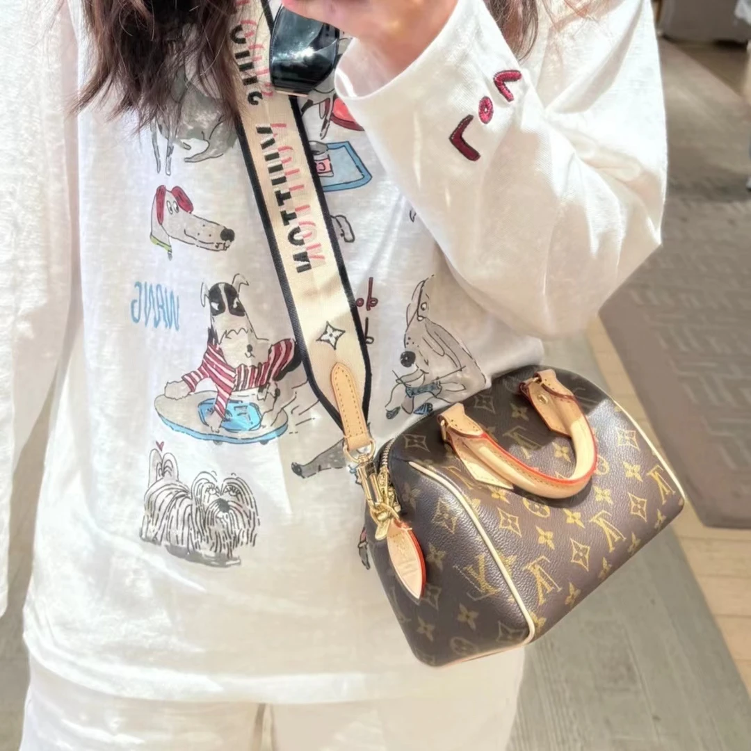 99新 LouisVuitton/路易威登 LV 老花sp20枕头 手提斜挎包05
