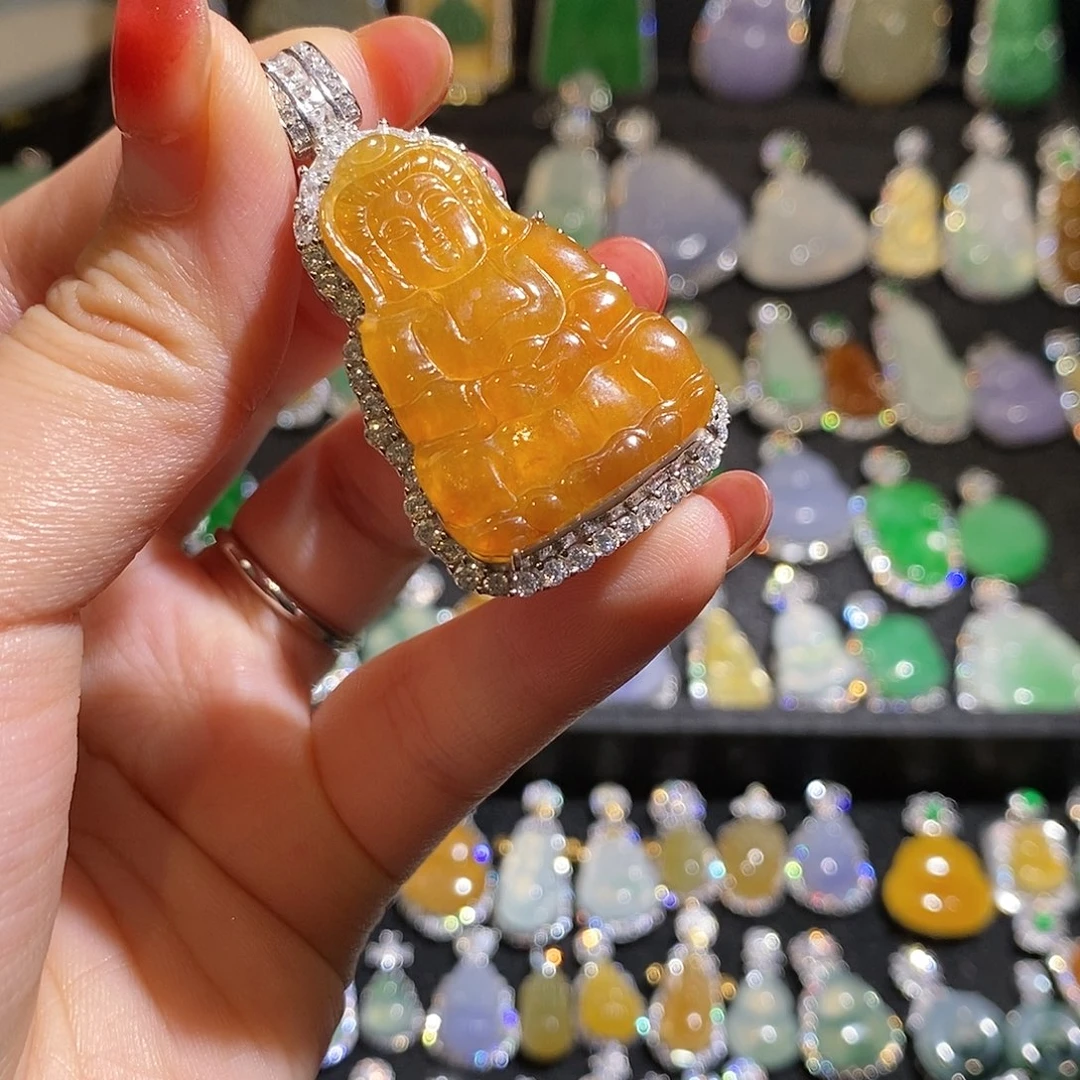 颈饰银S925镶嵌翡翠天然翡翠