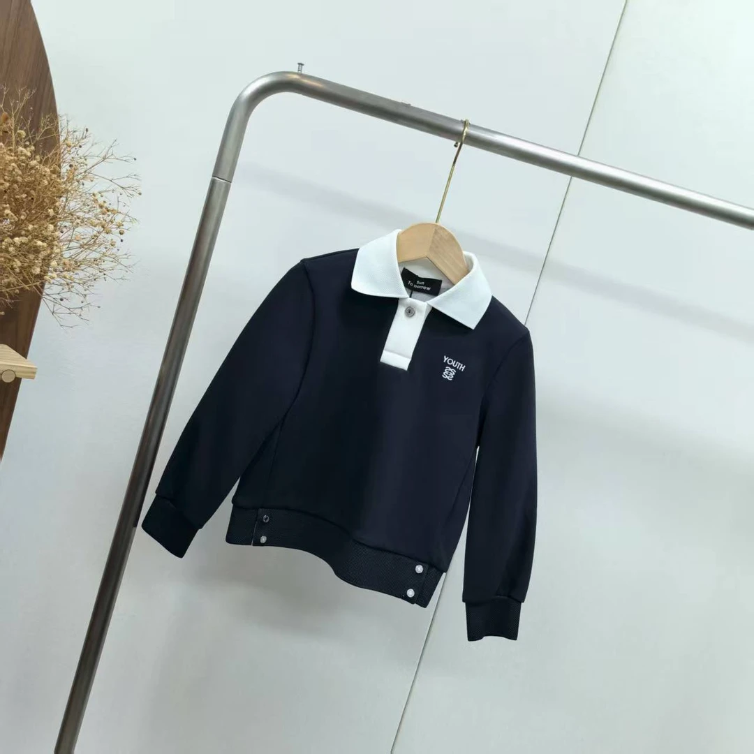 【3975A】藏青色时尚polo卫衣A5-2/8