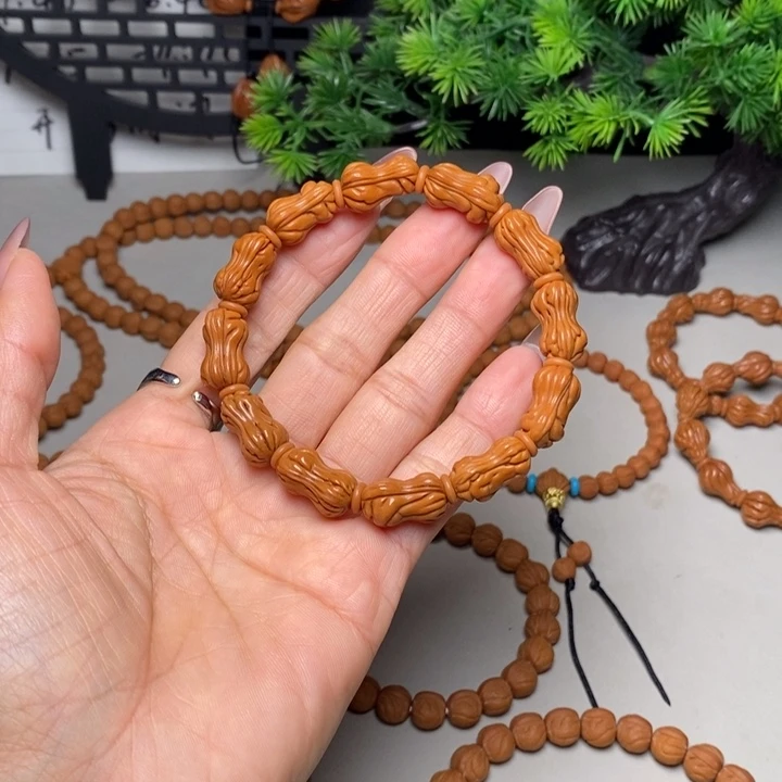 桃核手串花生手串