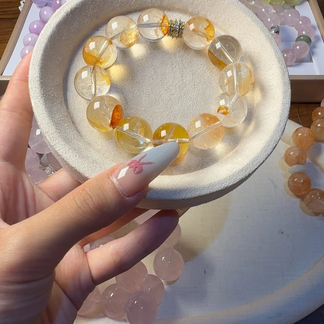 云***君水晶手链未镶嵌糖纸胶花16卡