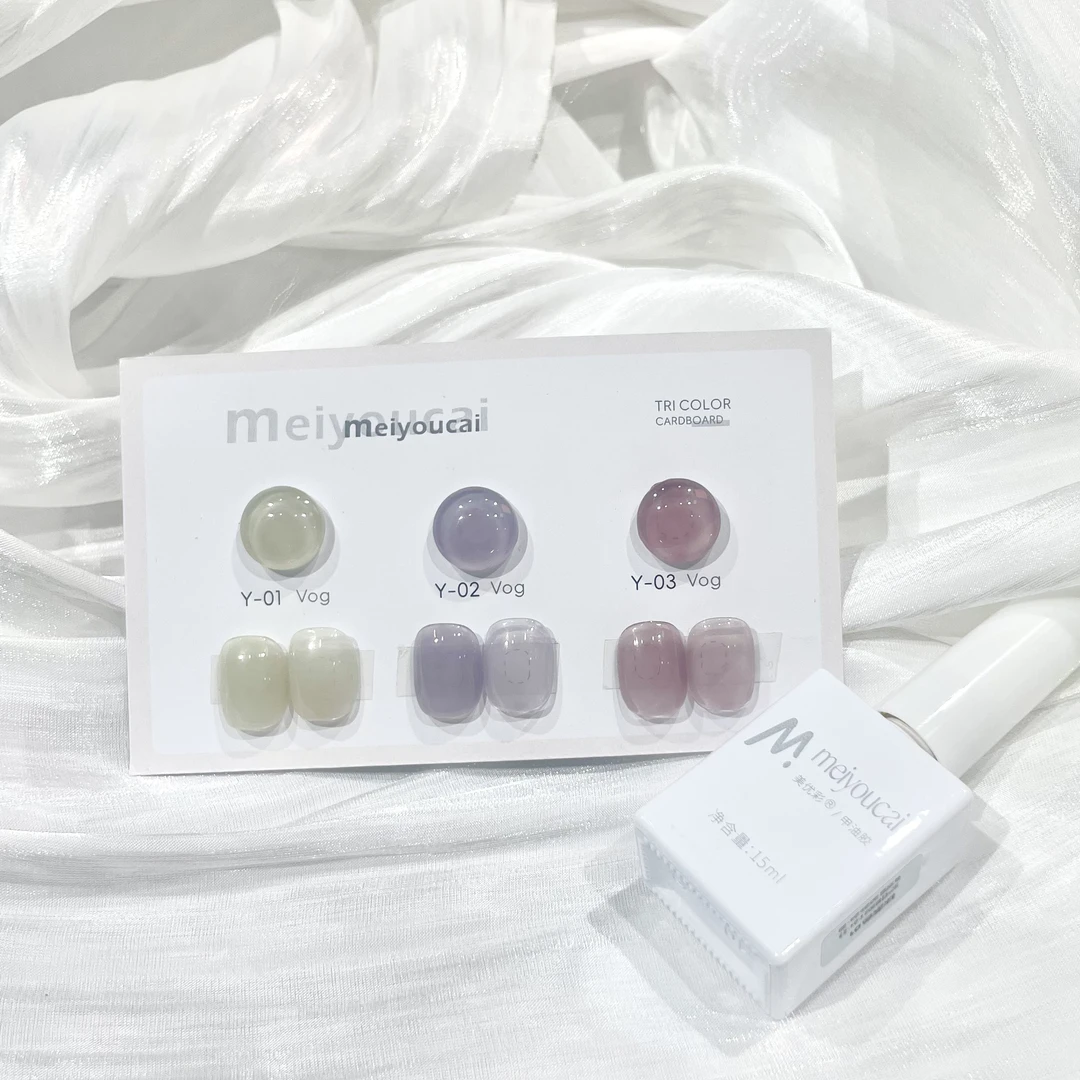 3色【山茶花】显白冰透色甲油胶15ml正装