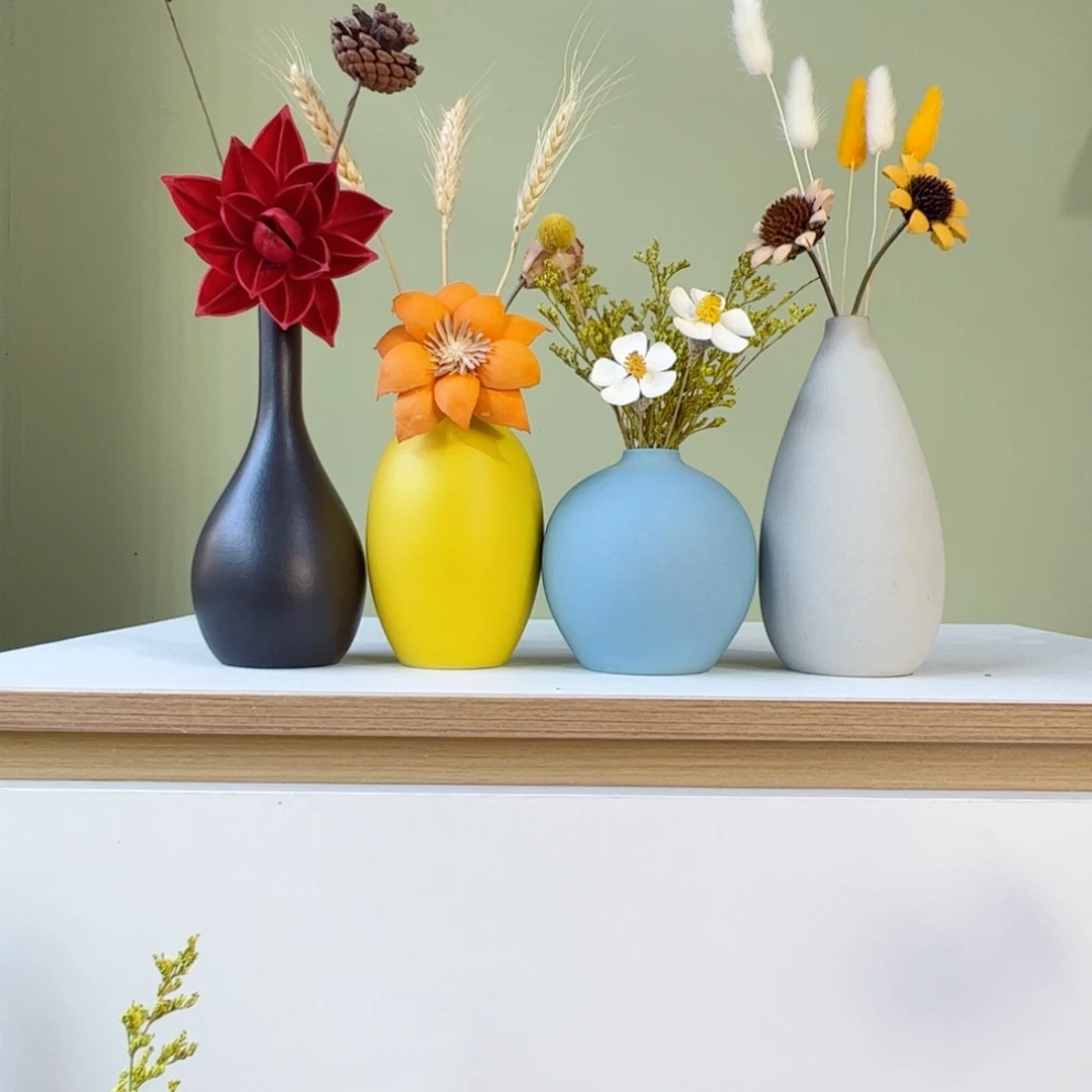 陶瓷花瓶陶瓷花瓶带花20-30厘米左右