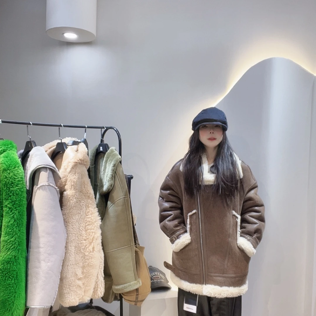 真皮皮毛一体外套521/135斤内