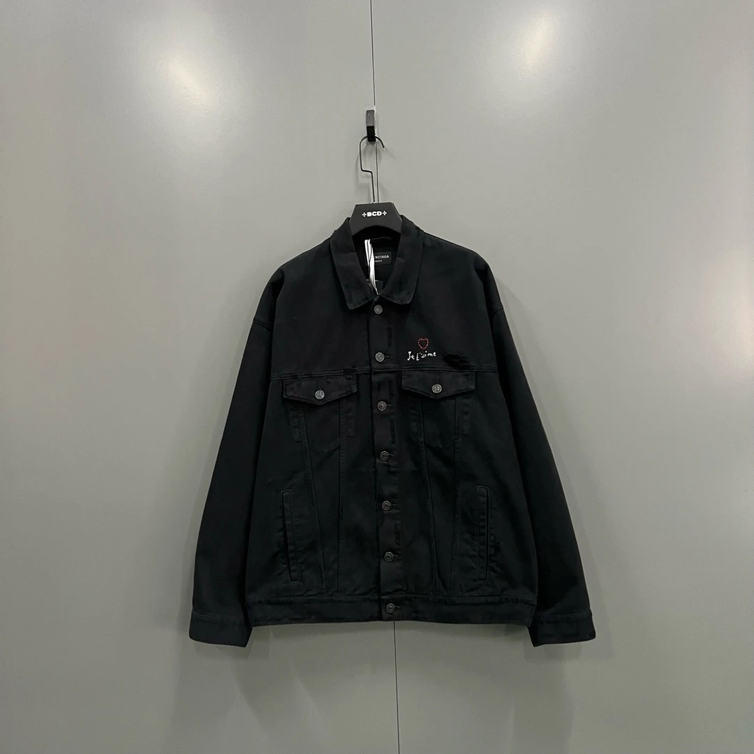95新 Balenciaga/巴黎世家 （ll）爱心字母刺绣外套 1码/98新011638