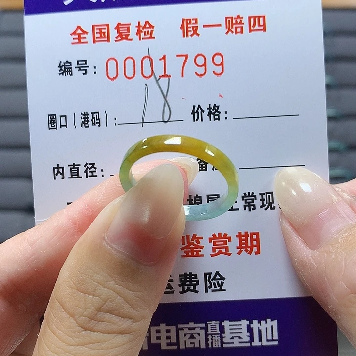 翡翠未镶嵌戒圈1799