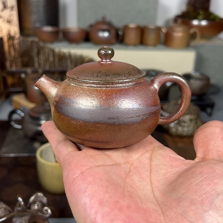 壶搅泥小品壶柴烧薄胎130cc