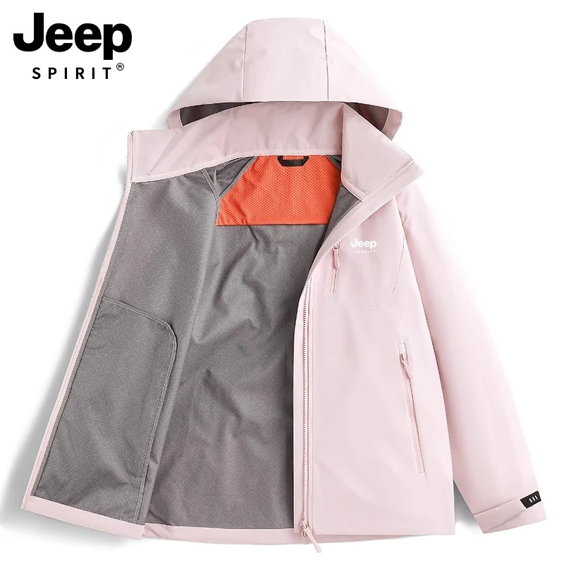 JEEP SPIRIT软壳冲锋衣女2025新款春秋季小个子户外防风开春外套