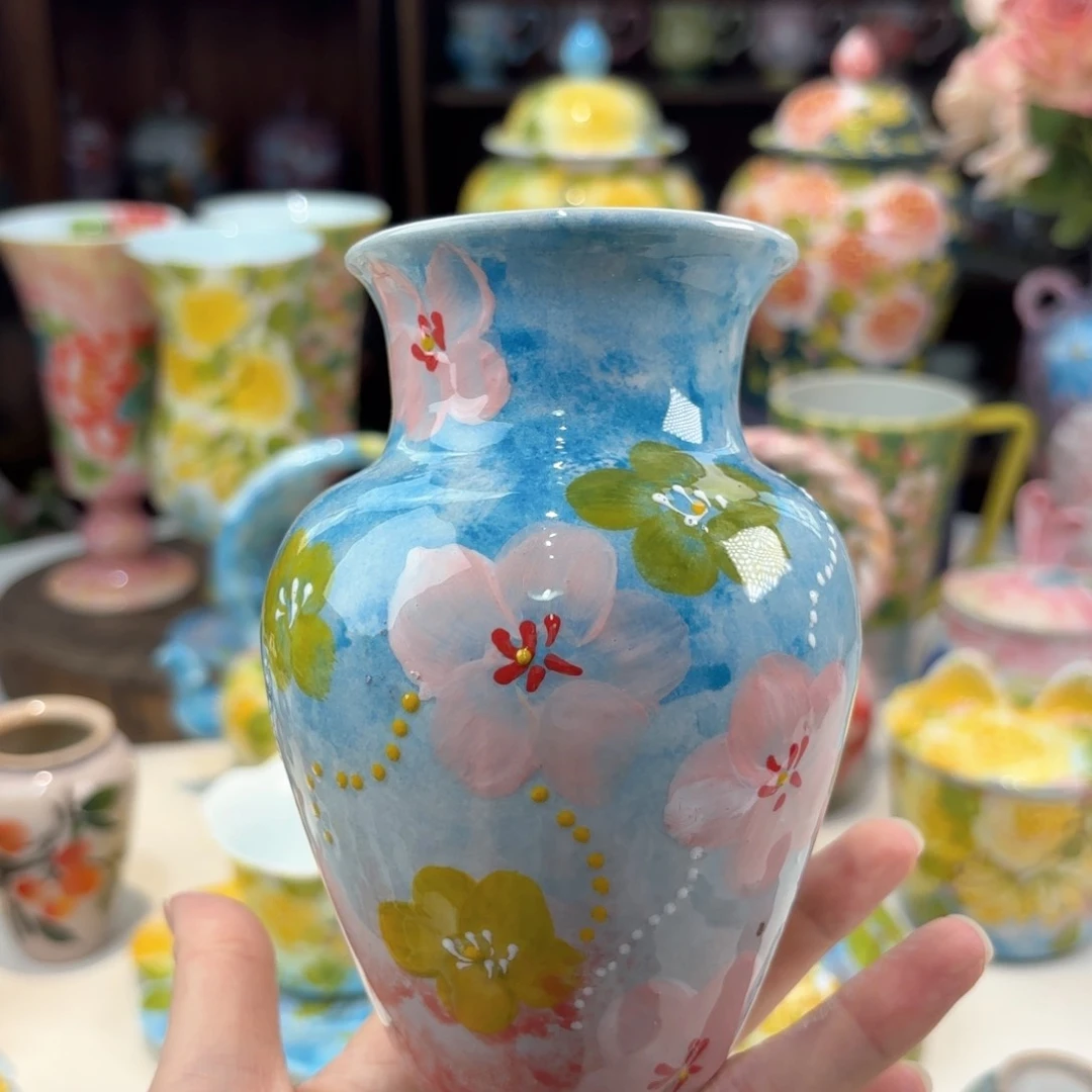 景德镇手绘高温釉下彩陶瓷茶具