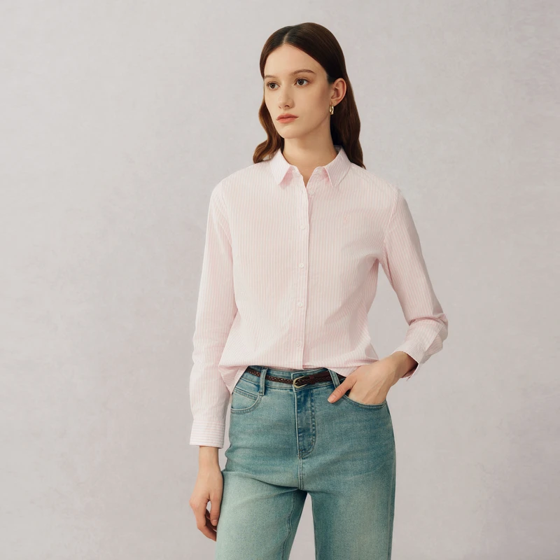 POLOWALK2025春季新品女式长袖衬衫