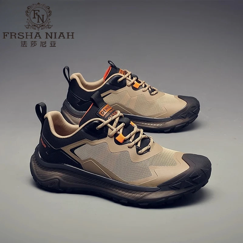 法莎尼亚秋季休闲时尚网面鞋男士轻便防滑厚男士网面防滑轻便跑鞋