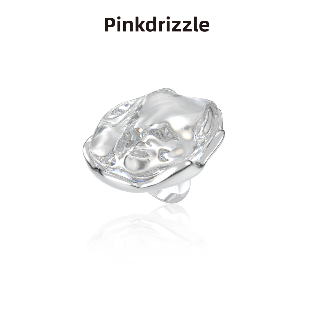 Pinkdrizzle 铜合金戒指 塞蒂娜之泉可调节戒指高级小众设计感