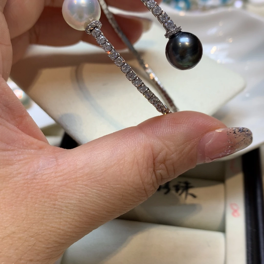 海水珍珠银S925镶嵌手链