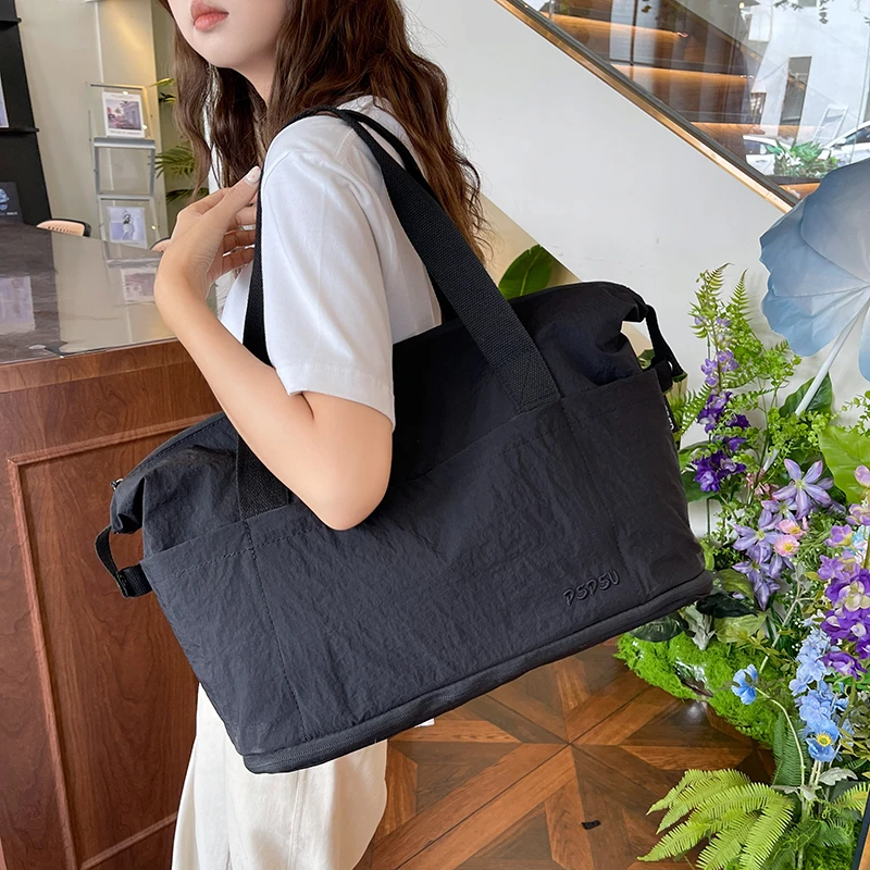 短途大容量旅行包简约便携旅行袋休闲百搭学生行李袋轻便行李包