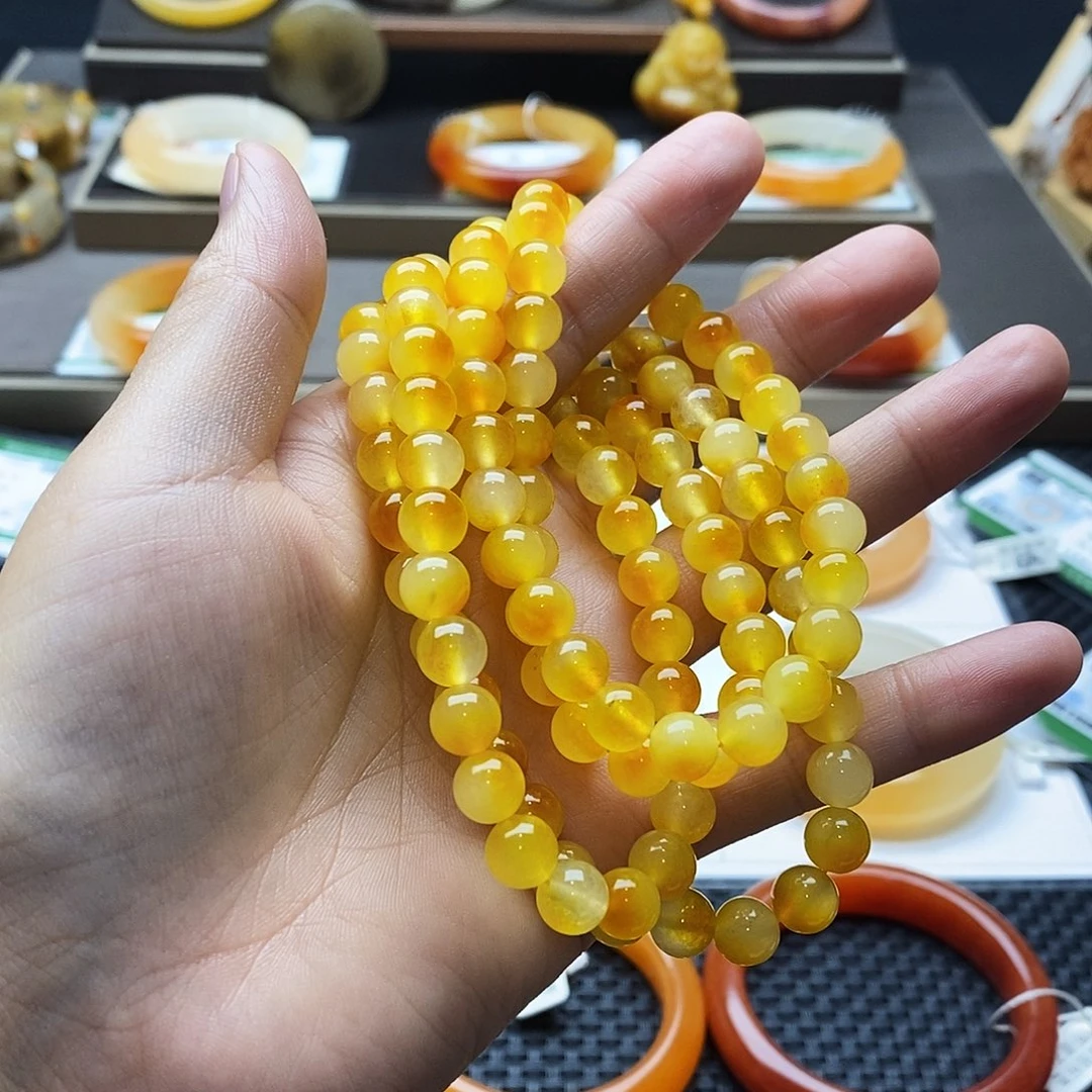 石英质玉（黄龙玉）未镶嵌手镯