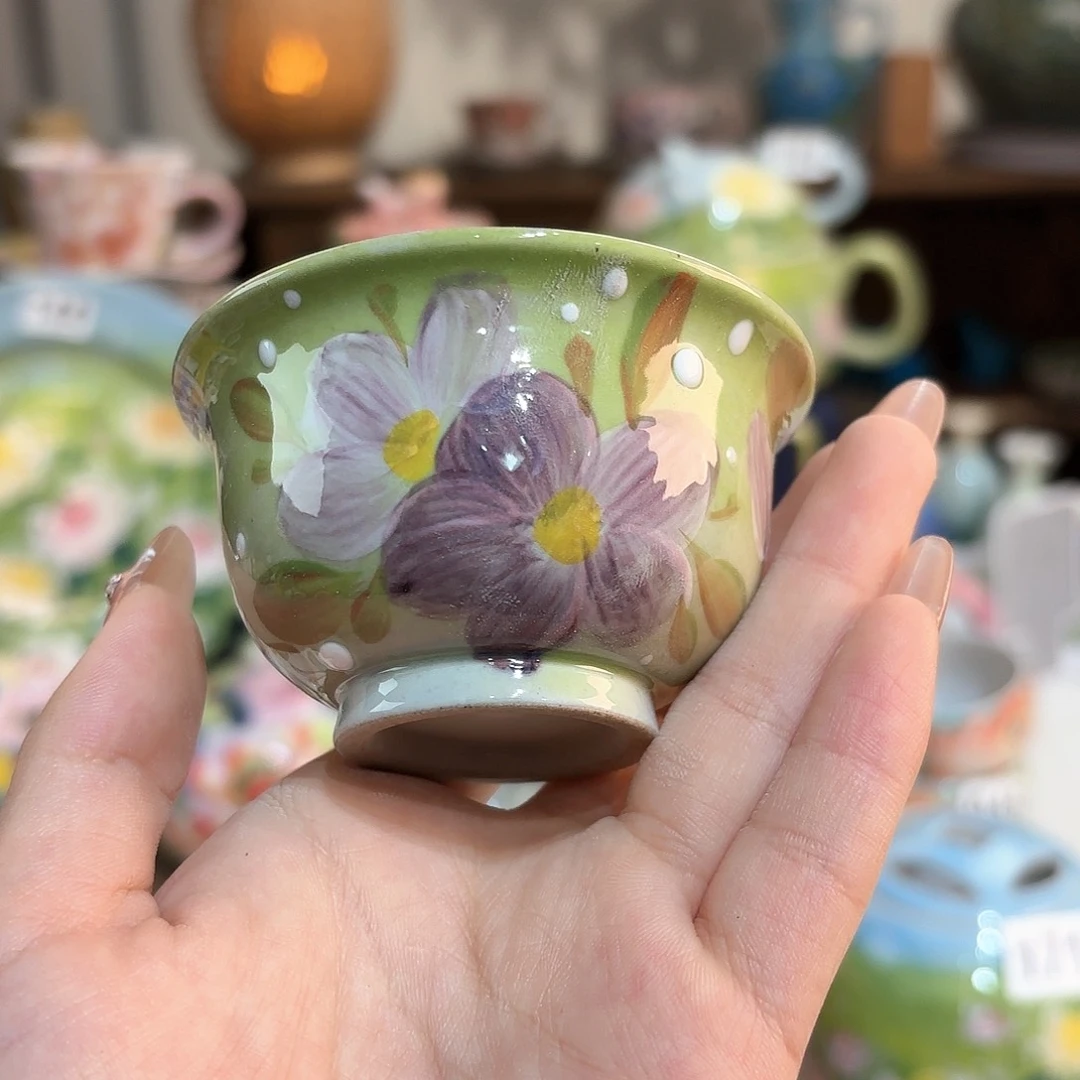 景德镇手绘高温釉下彩陶瓷茶具