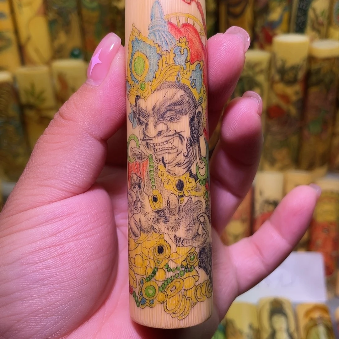 爱***度纯手工针刺福利1实心竹针刺黄财神