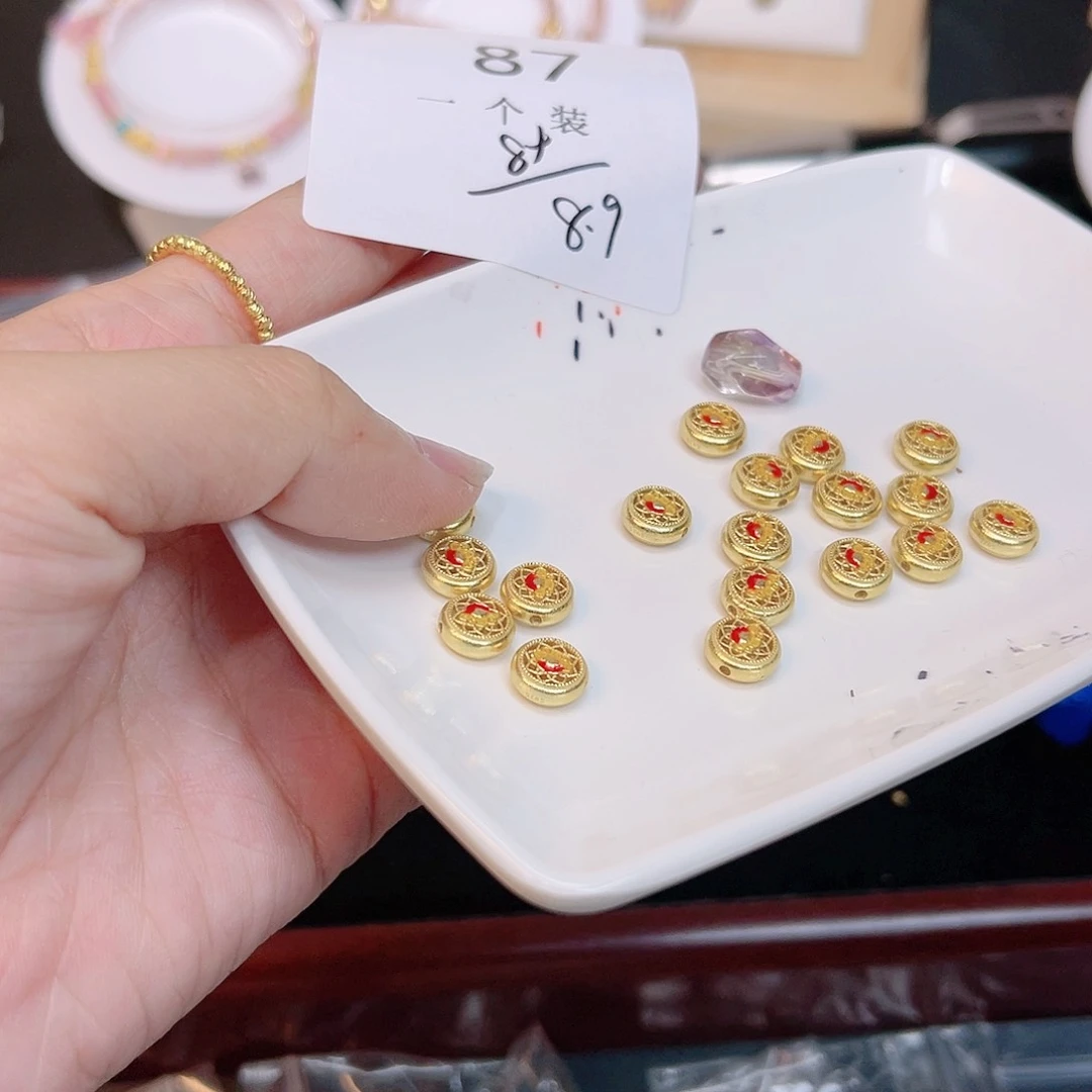 紫晶珠宝半成品银S925镀金镶嵌87