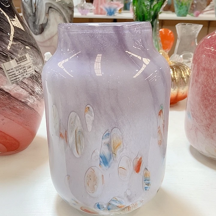 竹**幽琉璃花瓶高度24厘米口9厘米