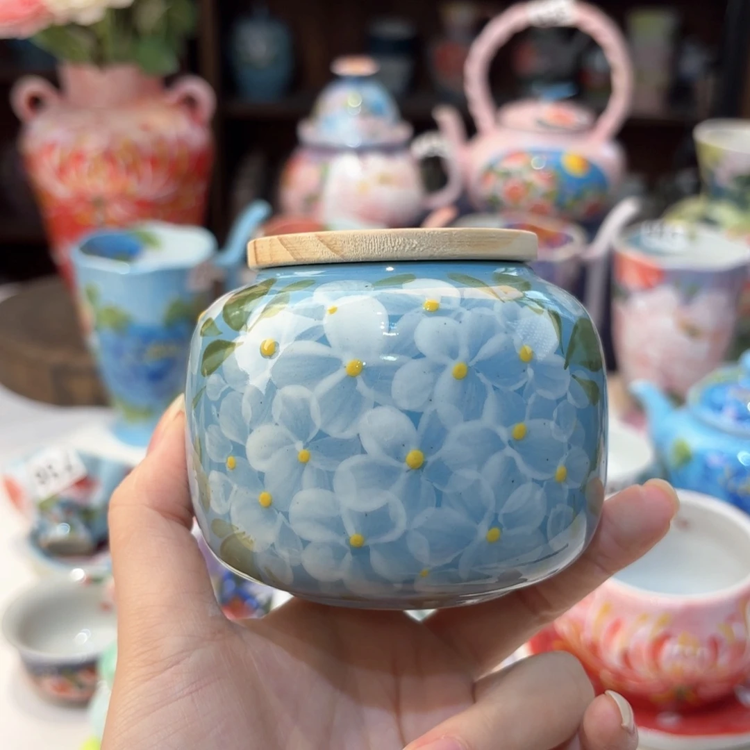 景德镇手绘高温釉下彩陶瓷茶具