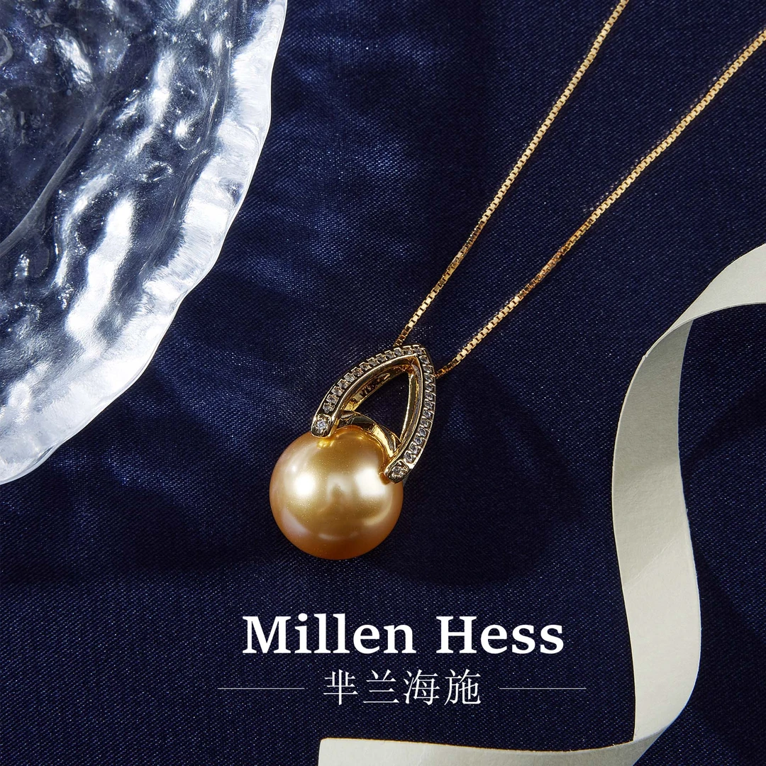 链子925银仿珍珠 金尖塔项链女款2025年新爆款轻奢小众高级感吊坠