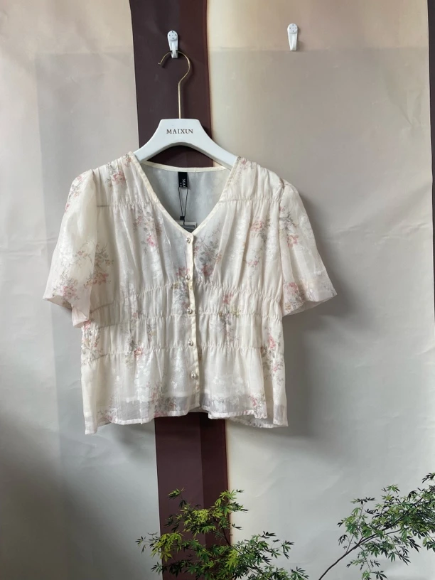 麦寻夏季新款碎花小衫xssfq033