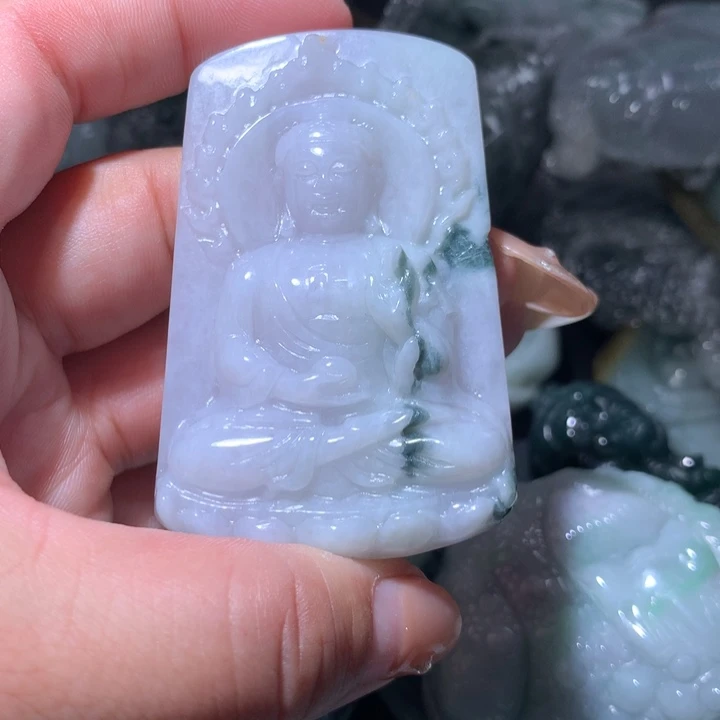 翡翠未镶嵌颈饰保真天然A货翡翠