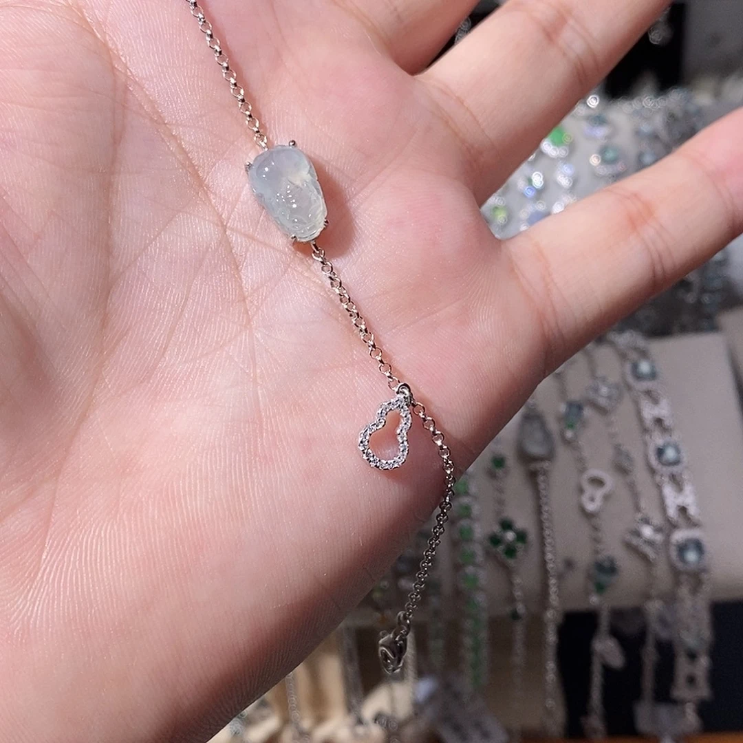 翡翠银S925镶嵌手链