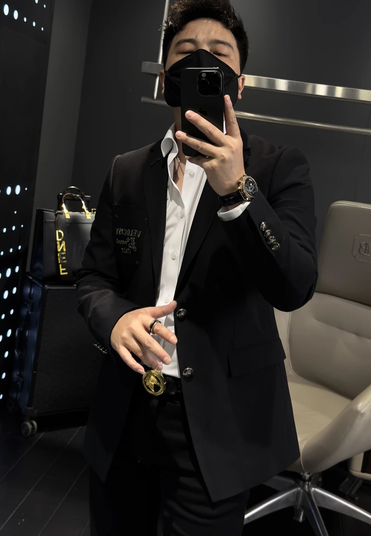 【马哥严选】男士高品质时尚休闲修身韩版秋冬轻奢潮流小西装商务