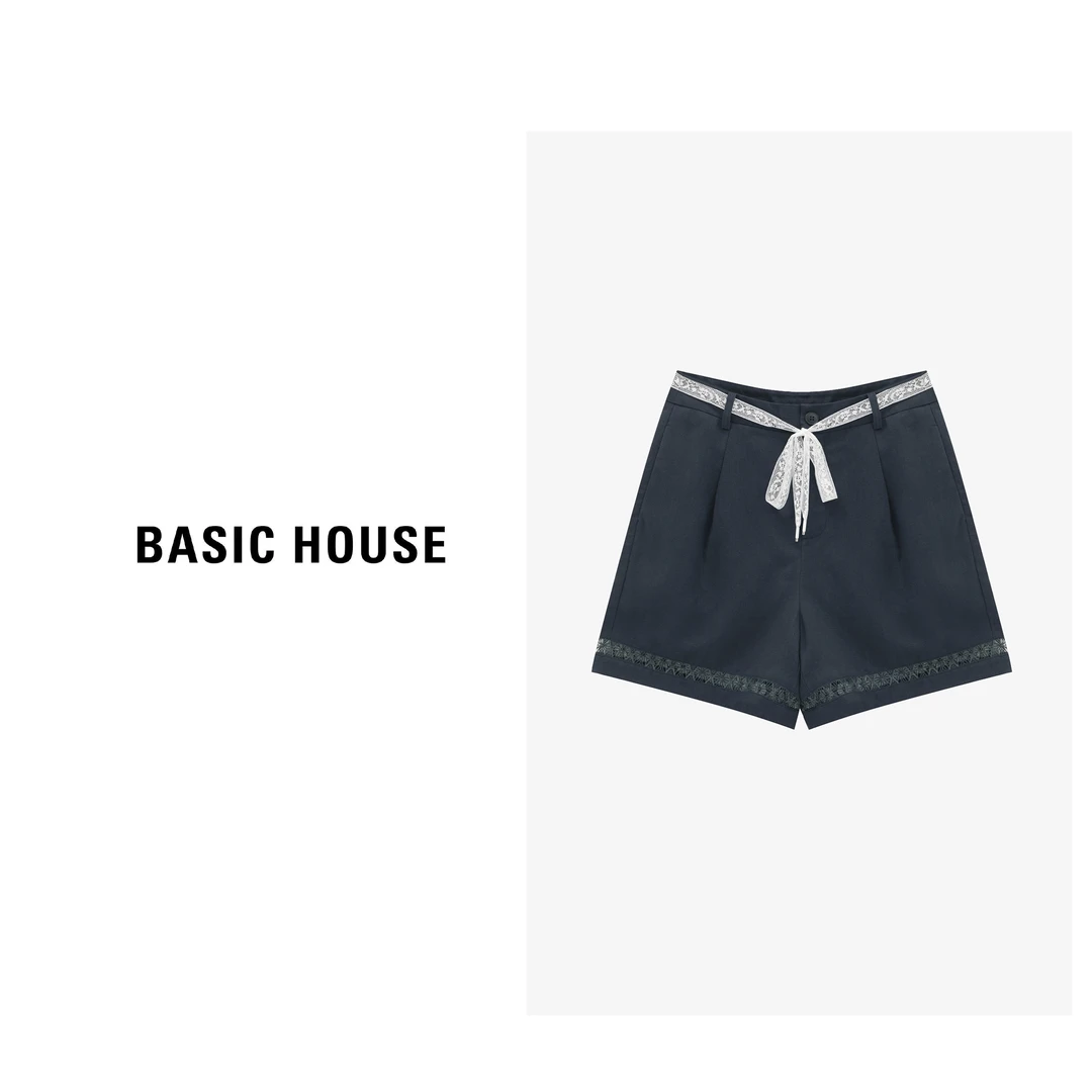 Basic House/百家好夏季时尚百搭休闲宽松短裤-B0625B5G902