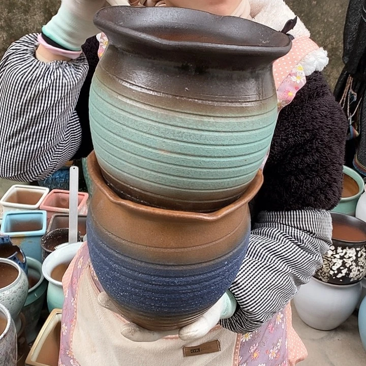 紫砂花盆正品口18高20