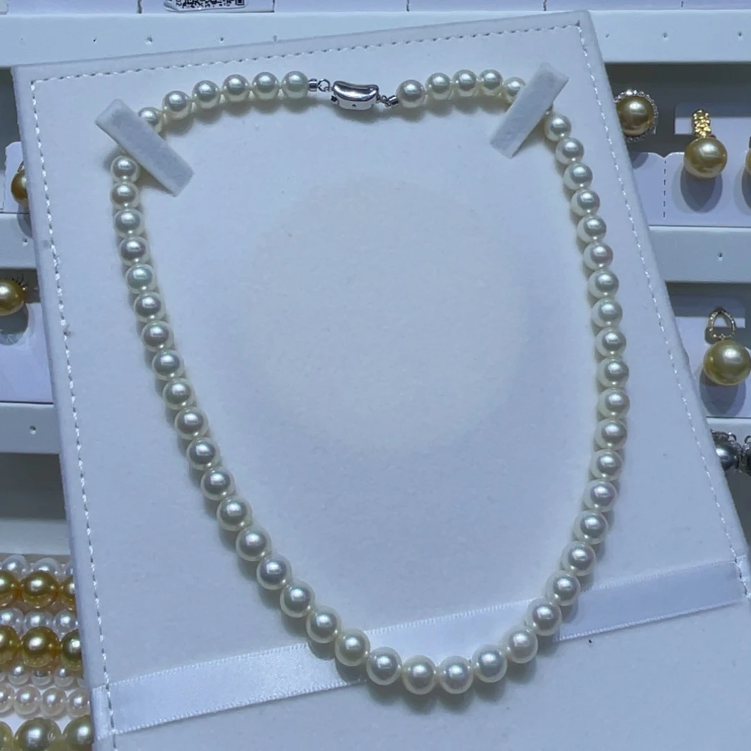 颈饰银S925镶嵌海水珍珠7-7.5mmAkoya