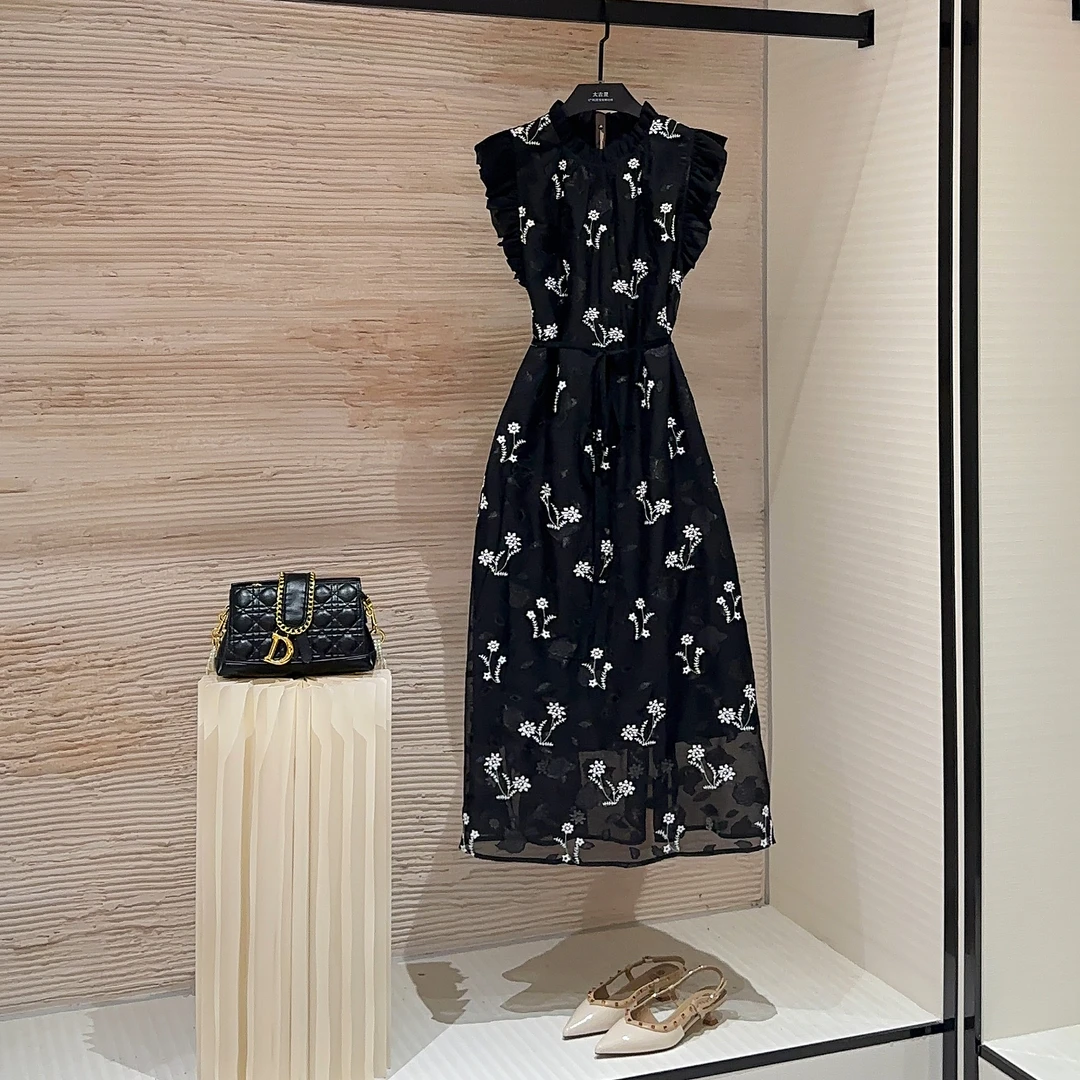 泽天-度假风无袖显瘦国风系减龄时尚连衣裙气质宽松W-A281