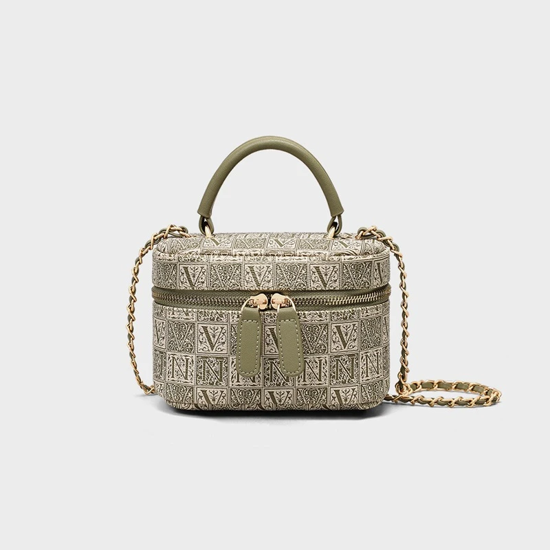 包包女2025新款女包时尚小众菱格链条手提单肩斜挎小包软