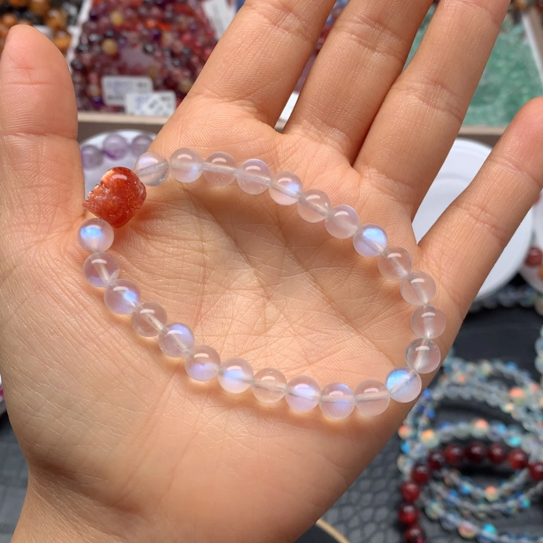 月光石手链未镶嵌带****?7