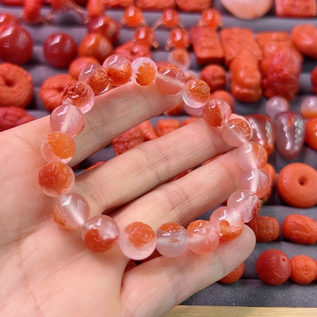南红玛瑙手串未镶嵌留**乐