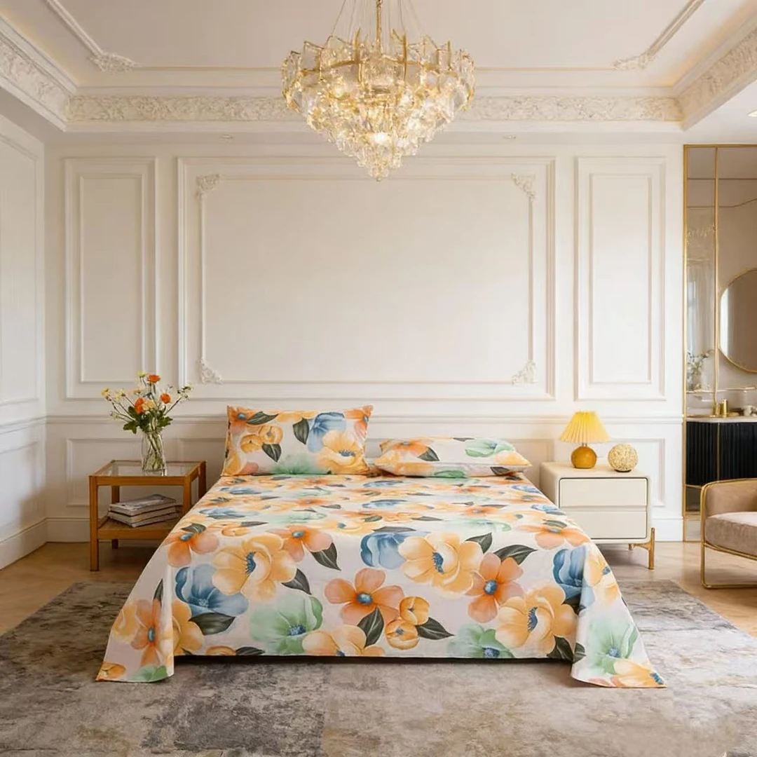 2026新品秋冬花海印花通用双人床尺寸可机洗床单·单件