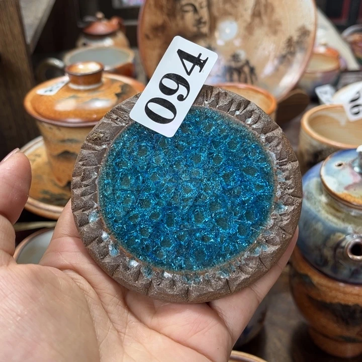 其他全手工柴烧志野杯垫094