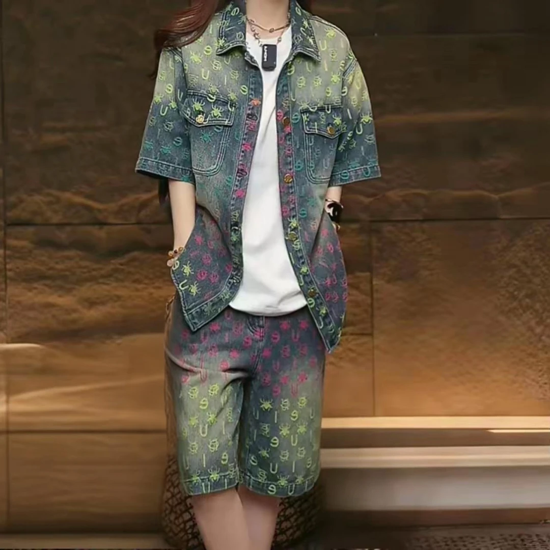 【圆创专属】-60链接-美式牛仔夏季套装