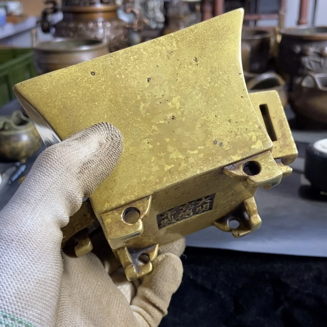 姑**外铜器工艺品摆件香炉材料