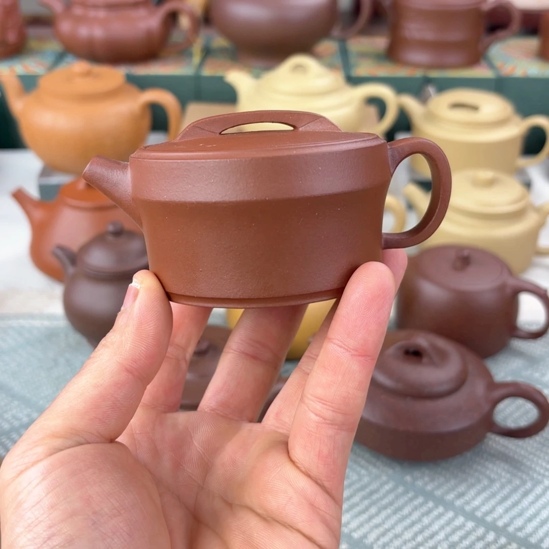 紫砂茶壶紫泥 瓦当 100cc